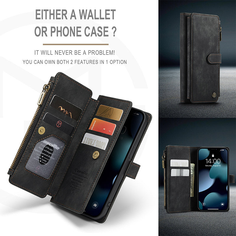 Multi-Slot Wallet Case Handyhülle Kompatibel mit iPhone 13 ProMax Pro Mini