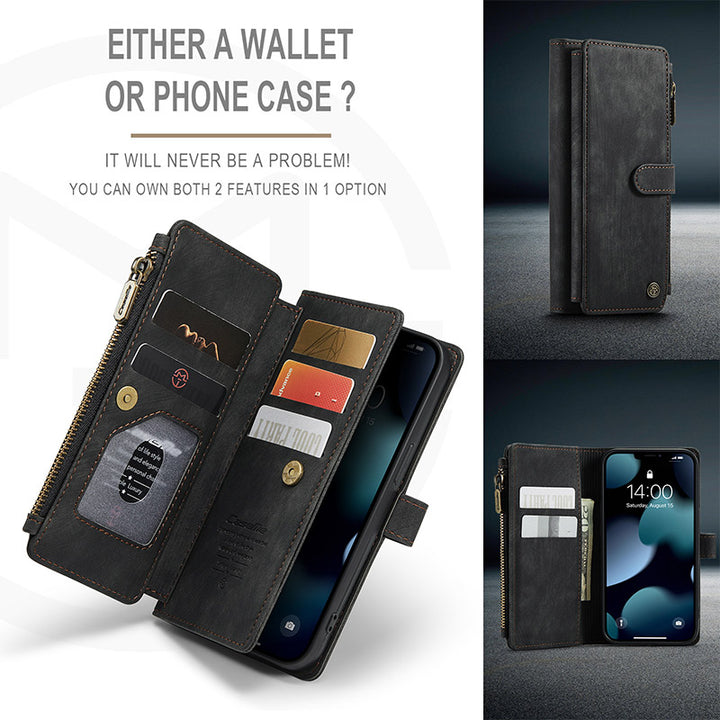 Multi-Slot Wallet Case Handyhülle Kompatibel mit iPhone 13 ProMax Pro Mini