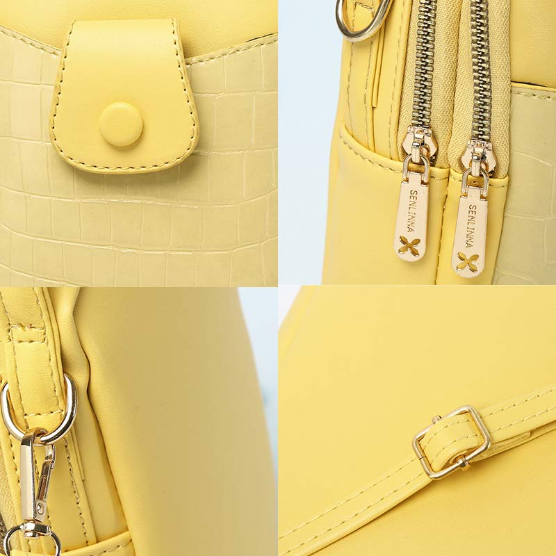 Kleiner Rucksack für Damen, Mehrzweck-Design, Handtasche, Umhängetasche