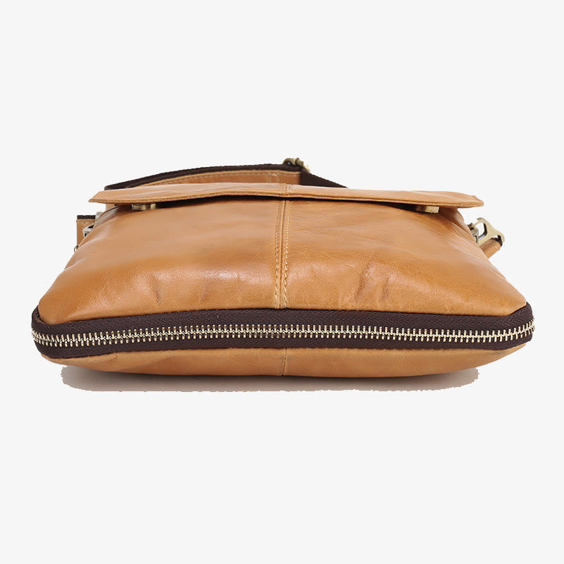 Minimalistische vertikale Umhängetasche für Herren, Clamshell, große Umhängetasche