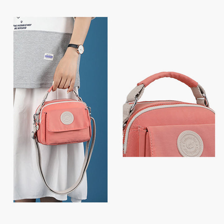 Tasche mit Griff oben für Damen, einfache, tragbare Umhängetasche mit Spritzschutz