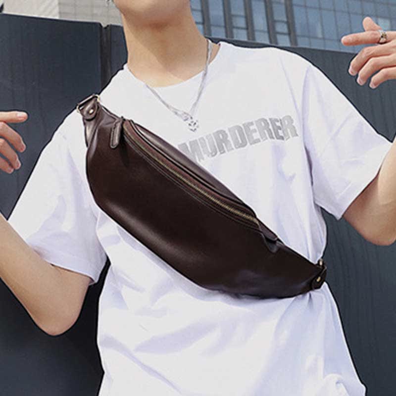 Kleine Schultertasche aus Leder, Umhängetasche, persönliche Tasche, Brust-/Schulterrucksack