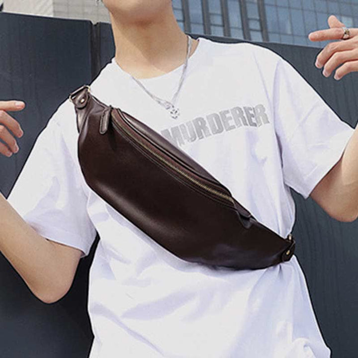 Kleine Schultertasche aus Leder, Umhängetasche, persönliche Tasche, Brust-/Schulterrucksack
