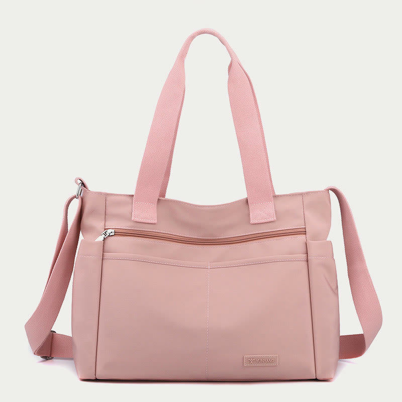 Minimalistische Tragetasche für Damen, große Handtasche aus Nylon für die Schule und Fitness