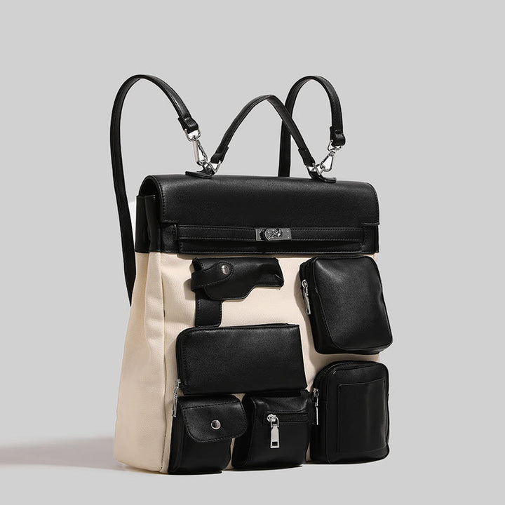 Rucksack für Damen, mehrere Taschen, tragbar, Freizeit, Tagesrucksack mit großer Kapazität