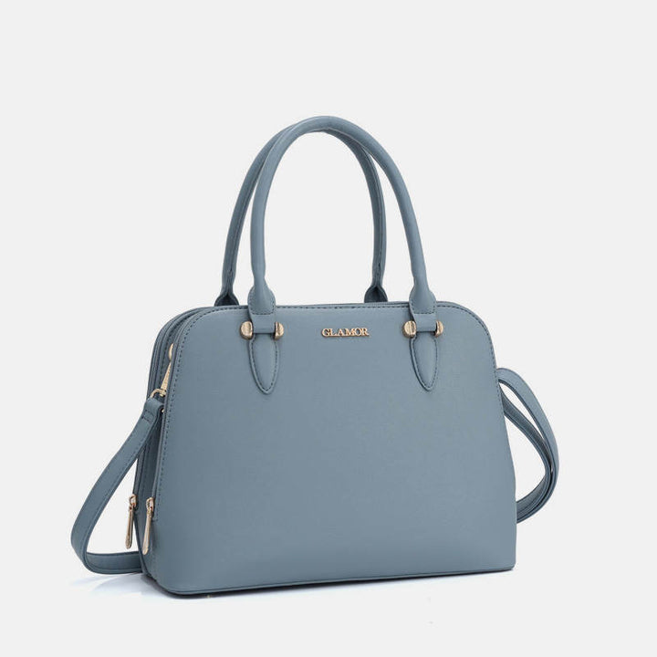 Solide Multi-Carry-Handtasche mit Muschel-Print