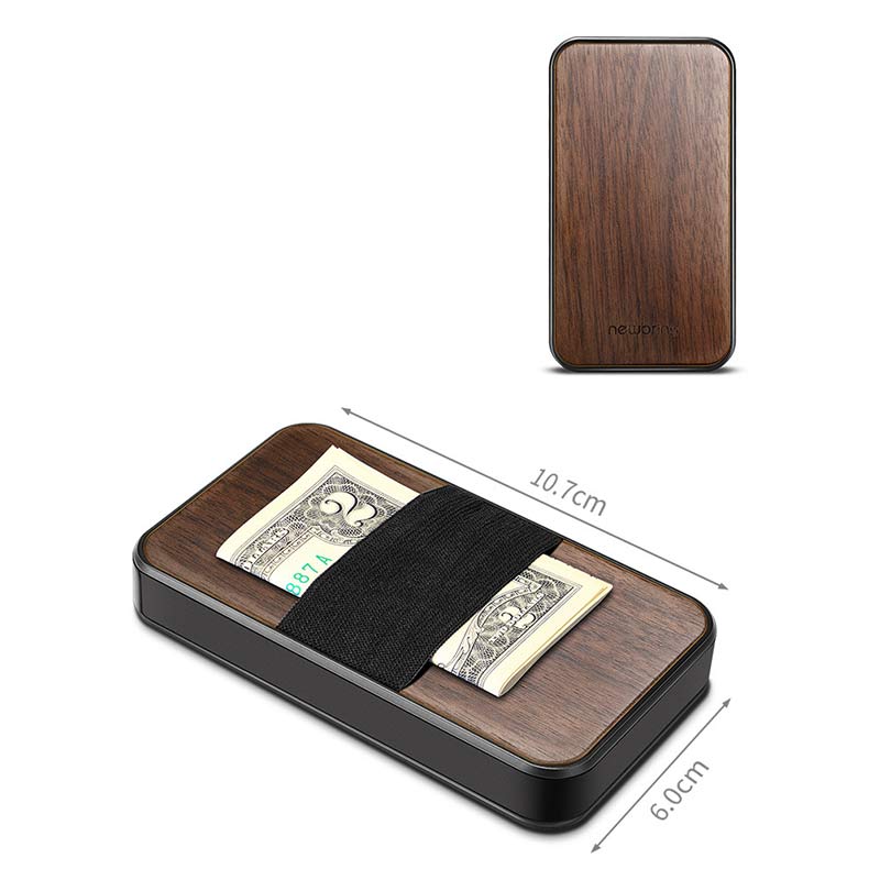 Schmales Kartenetui aus Holz
