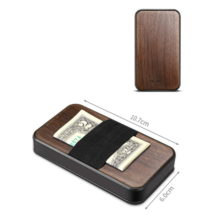 Schmales Kartenetui aus Holz