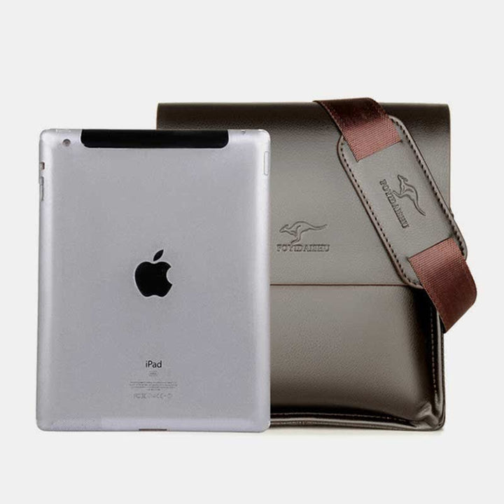 Herren Leder Umhängetasche Messenger Bag Reise Arbeit Business Satchel