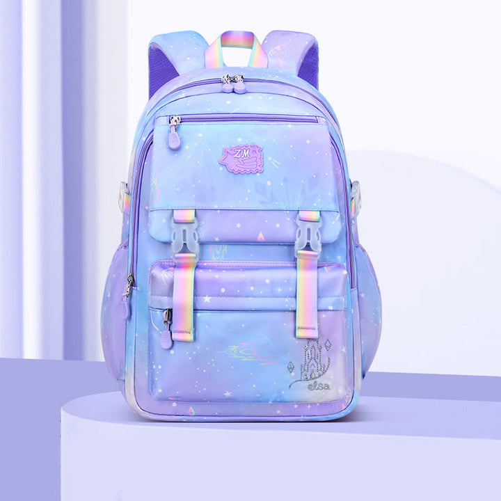 Rucksack für Kinder mit Farbverlauf, leicht, große Kapazität, für den täglichen Gebrauch, Schultasche