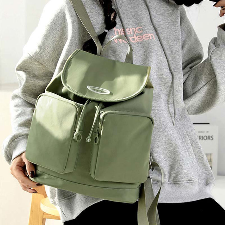 Rucksack für Frauen Einfacher Kordelzugverschluss Wasserdichte Reisetasche aus Nylon