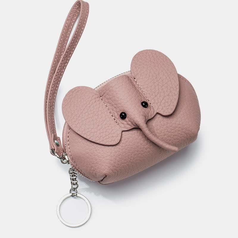 Damen Kleine Geldbörse Elefant Leder Geldbörse Wechselgeldbeutel Armband