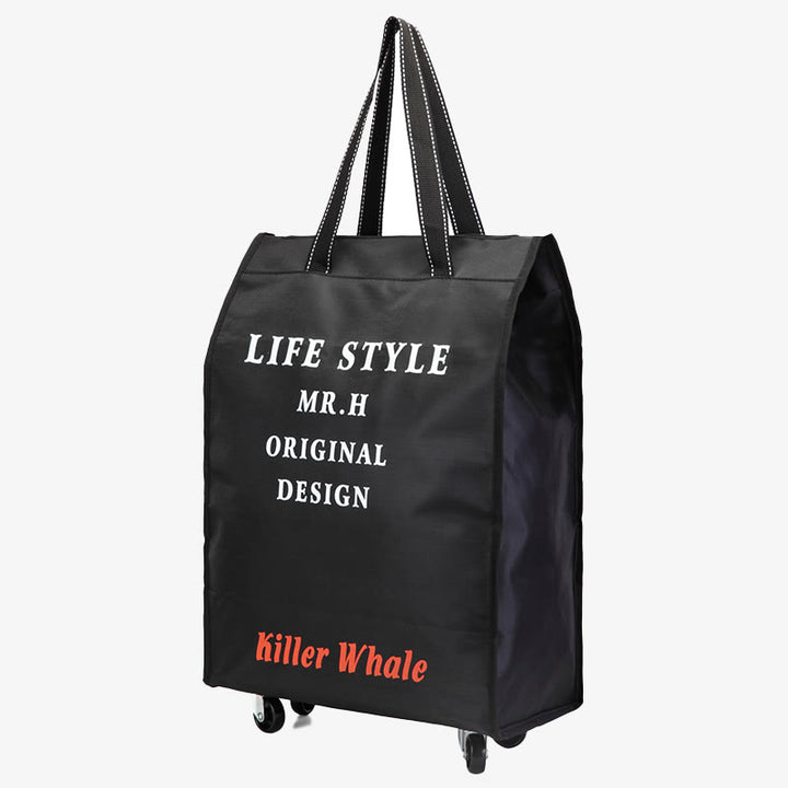 Rolling Handtasche Damen Supermarkt Shopping tragbare Reise Tote mit Rädern