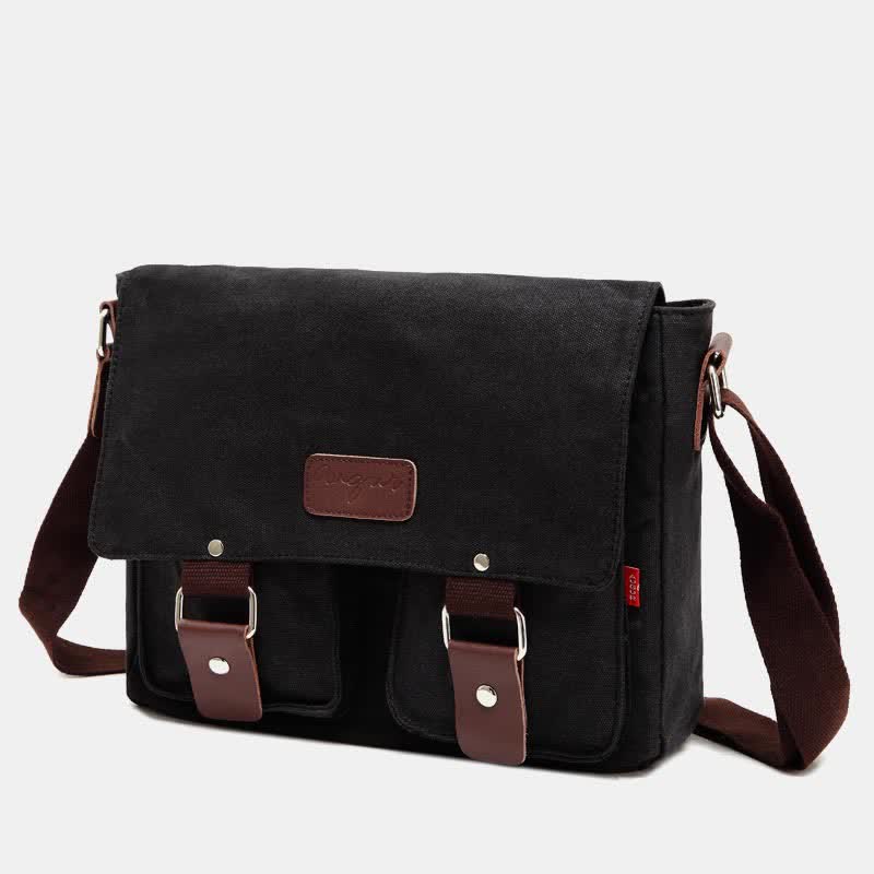 Canvas-Umhängetasche für Herren, mehrere Taschen, Vintage-Umhängetasche