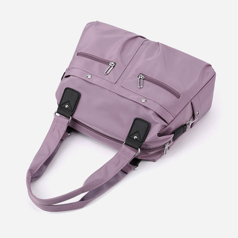 Damen Nylon Schultertasche Leichte wasserdichte Tragetasche Casual Arbeitstasche Geldbörse