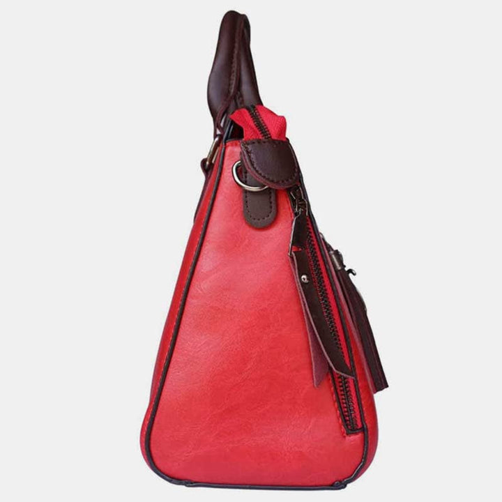 Handtaschen Geldbörsen für Frauen Vegan Leder Top-Griff Schultertasche mit Reißverschluss