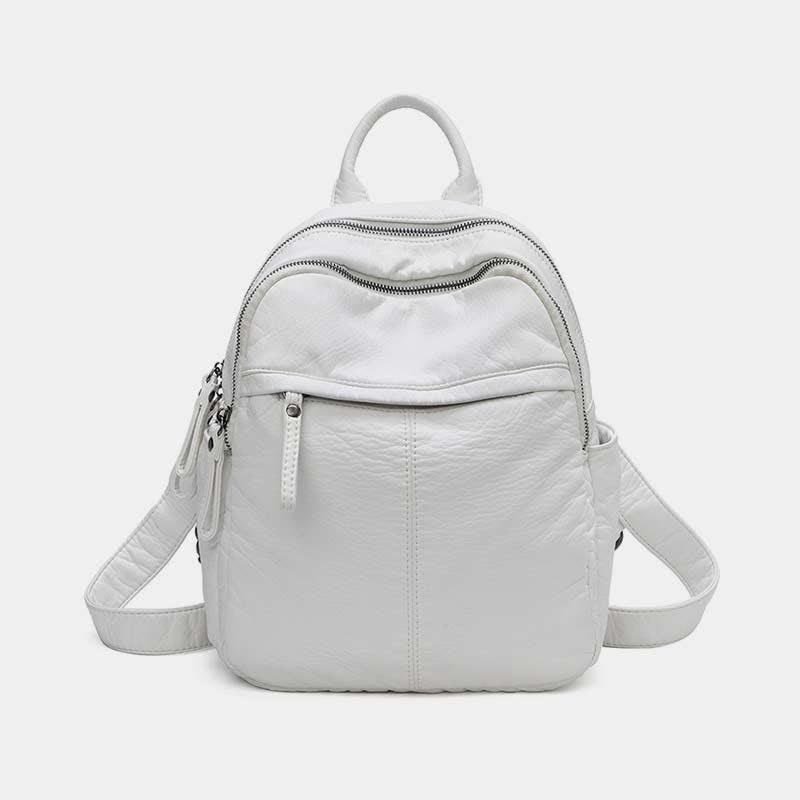 Weicher Lederrucksack für Damen, modischer Designer-Reise-Tagesrucksack für Damen