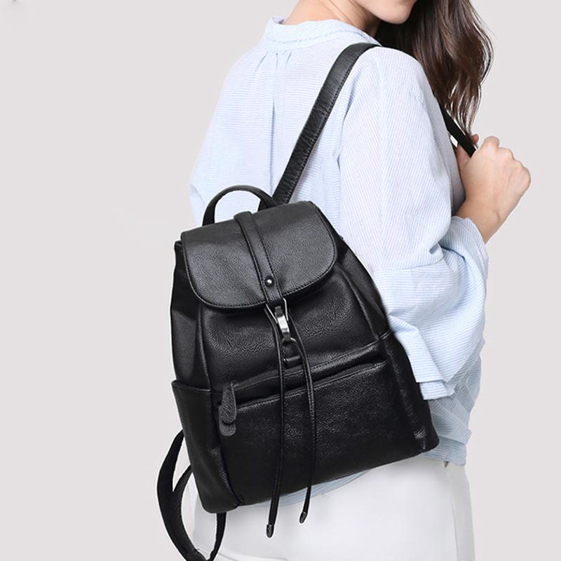 Rucksack für Frauen mit Litschi-Muster, große Kapazität, Freizeit, Reise, Tagesrucksack