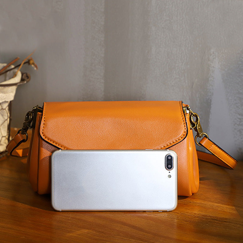 Retro Echtleder Handgemachte Umhängetasche Multi-Slot Schultertasche