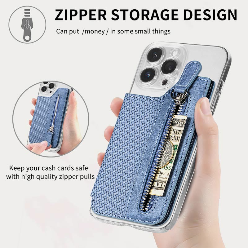 Brieftasche für Telefon Creative Stick Clamshell Style Zurück Kartenhalter