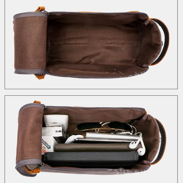 Retro-Aufbewahrungstasche aus Segeltuch, Make-up-Tasche, Reise-Kulturtasche für Damen und Herren