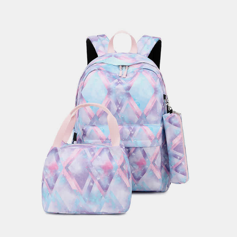 Schulrucksack Daypack Süßes 3-teiliges Schulranzen-Set mit USB-Ladeanschluss