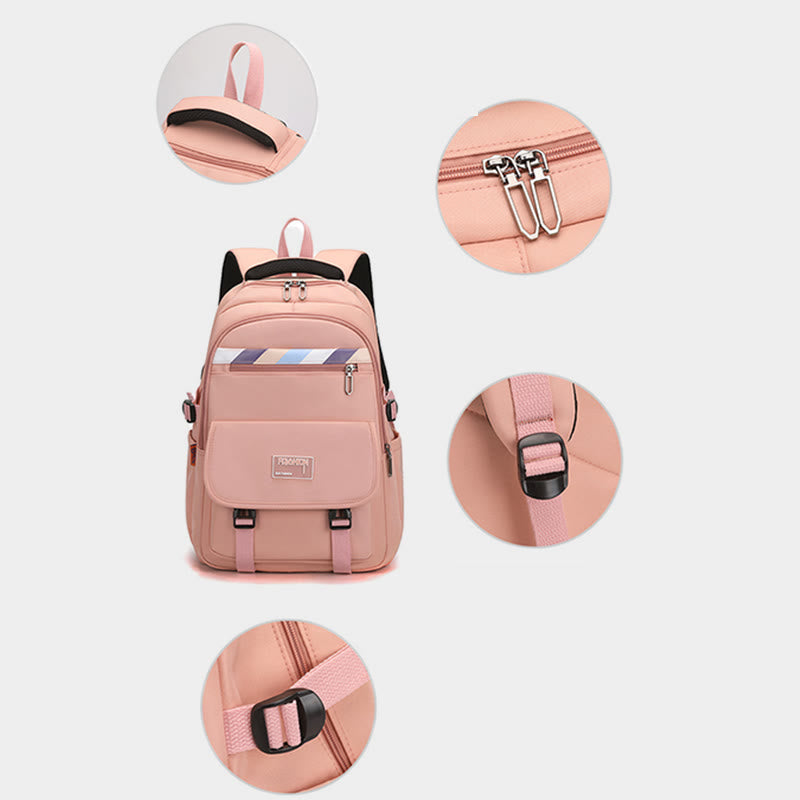 Rucksack für Damen, weicher, atmungsaktiver Stoff, lässige, wasserdichte Reisetasche