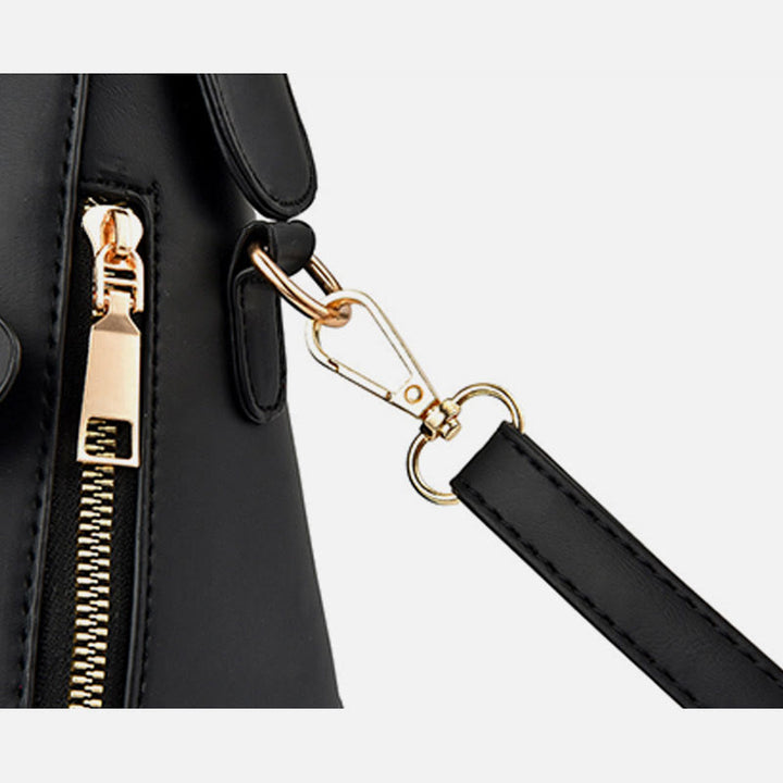 Florale Lederhandtasche für Damen, elegante Umhängetasche