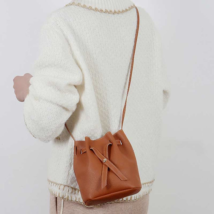 Umhängetasche für Damen aus PU-Leder, minimalistische Schultertasche für den täglichen Gebrauch