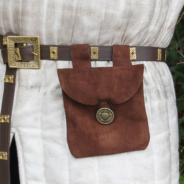 Mittelalterliche Gürteltasche Wikinger Ritter Leder Aufbewahrungsgürteltasche