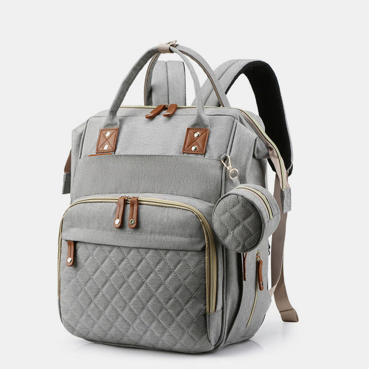 Multifunktionale Mama-Tasche mit Kinderbett, einfacher wasserdichter Oxford-Rucksack