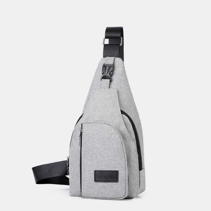 Sling Bag für Herren, leichte, graue Umhängetasche zum Wandern