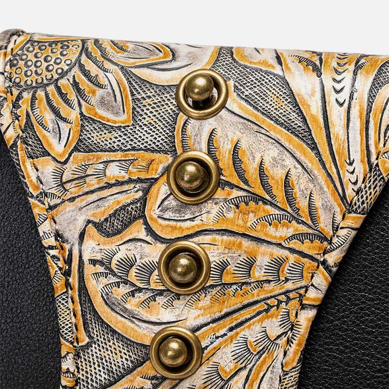 Vintage Handytasche für Damen Nieten Gürteltasche Umhängetasche