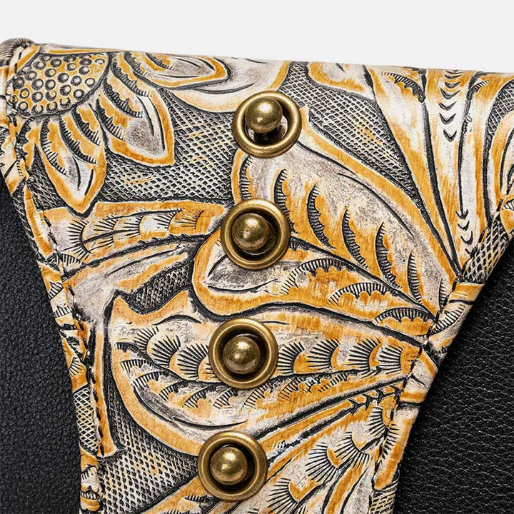 Vintage Handytasche für Damen Nieten Gürteltasche Umhängetasche