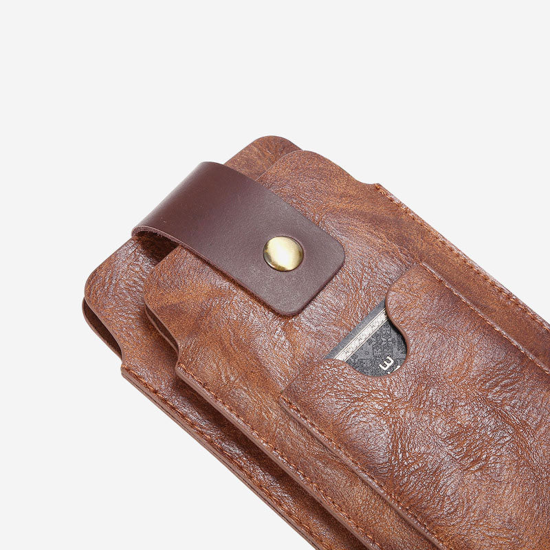 Retro Herren EDC Handytasche aus echtem Leder