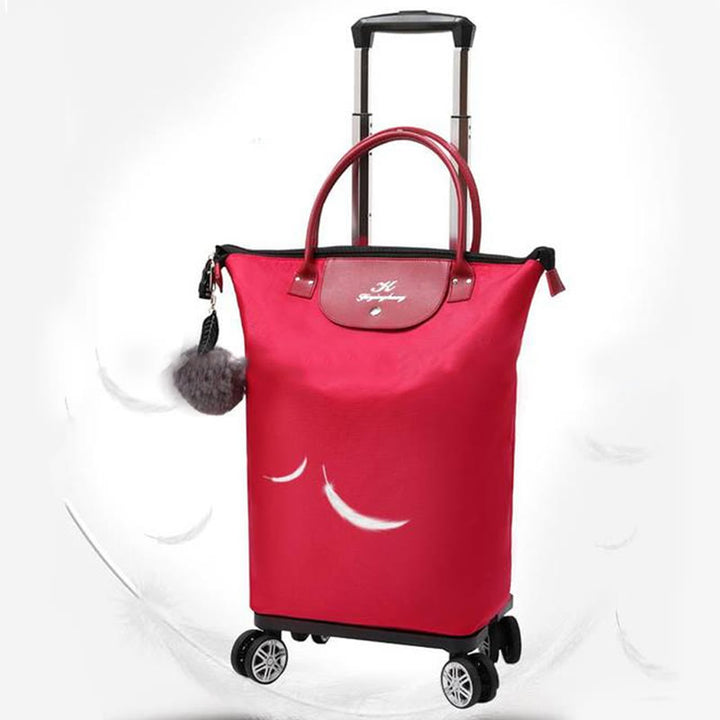 Multifunktionaler tragbarer Trolley für Frauen Abnehmbare Tragetasche mit Klapprad