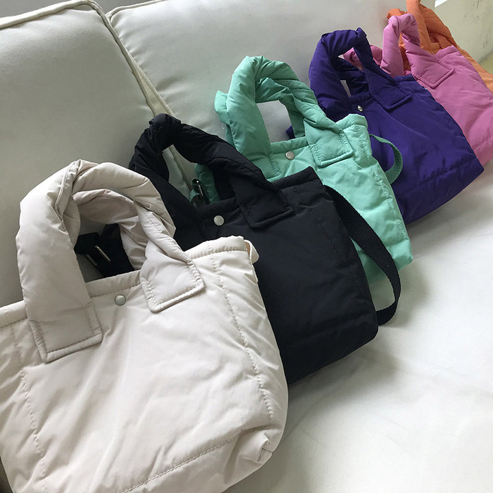 Leichte, gesteppte Handtasche für Damen, große, weich gepolsterte Umhängetasche