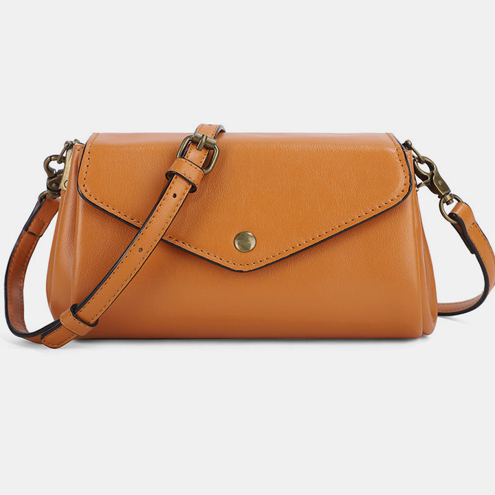 Retro Echtleder Handgemachte Umhängetasche Multi-Slot Schultertasche