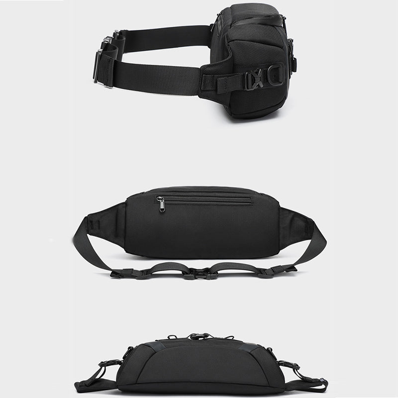 Multifunktionale Umhängetasche, Hüfttasche für Herren, Brusttasche mit mehreren Taschen