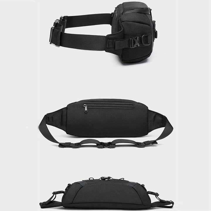 Multifunktionale Umhängetasche, Hüfttasche für Herren, Brusttasche mit mehreren Taschen