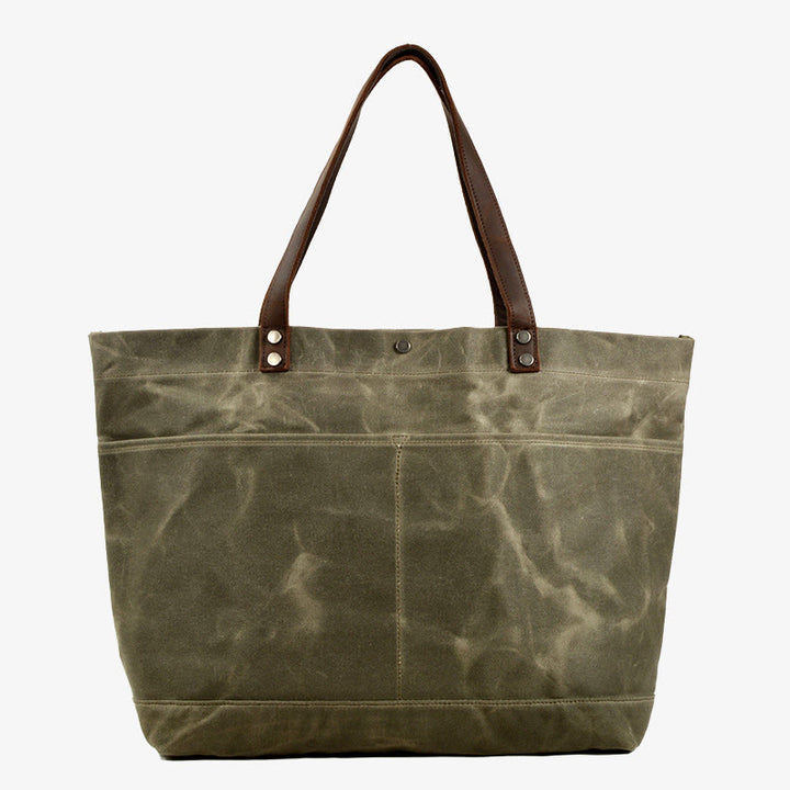 Wachs Canvas Einkaufstasche Prägnante Handtasche Einkaufstasche für Frauen