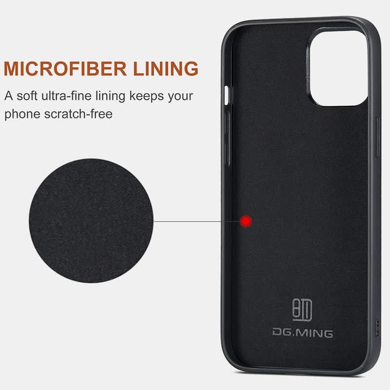 2 in 1 magnetische Brieftasche Handyhülle für iPhone PU Leder Trifold Brieftasche Hülle