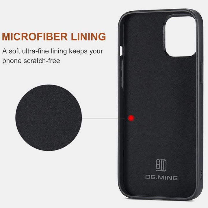 2 in 1 magnetische Brieftasche Handyhülle für iPhone PU Leder Trifold Brieftasche Hülle