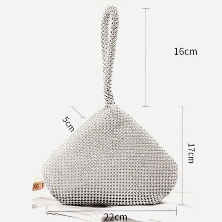 Strass-Abendtaschen, Clutch, glitzernde Gitter-Dreiecksgeldbörsen für Frauen und Mädchen