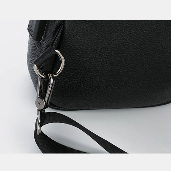Sling Pack-Umhängetasche für Herren aus echtem Leder mit USB-Ladeanschluss