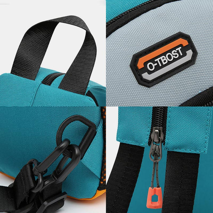 Mini-Schulterrucksack mit Farbblock-Design, Umhängetasche, Tagesrucksack für Damen und Herren
