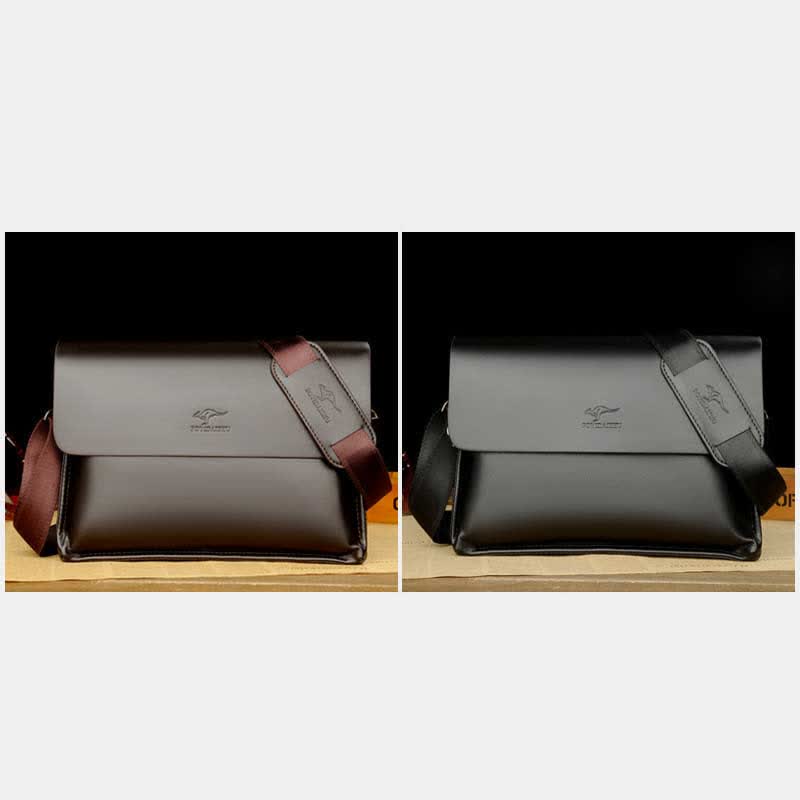 Herren Leder Umhängetasche Messenger Bag Reise Arbeit Business Satchel