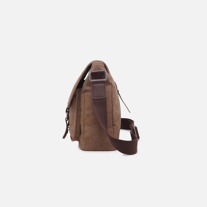 Kuriertasche für Herren, große Kapazität, lässige Schultertasche aus Segeltuch