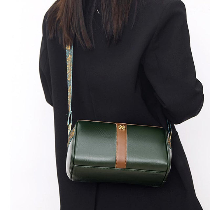 Umhängetasche für Damen, weiches Wachsleder, Vintage, lässige Schultertasche