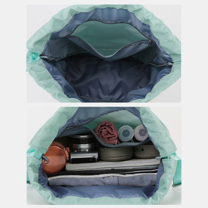 Wasserdichter, faltbarer Fitness-Reiserucksack mit großer Kapazität und Blumenstickerei 